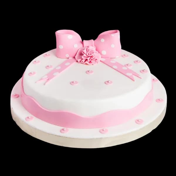 Pink Bow Birthday Cake