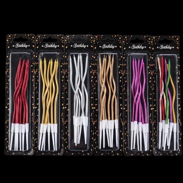 Zigzag Birthday Candles – 6 Pieces