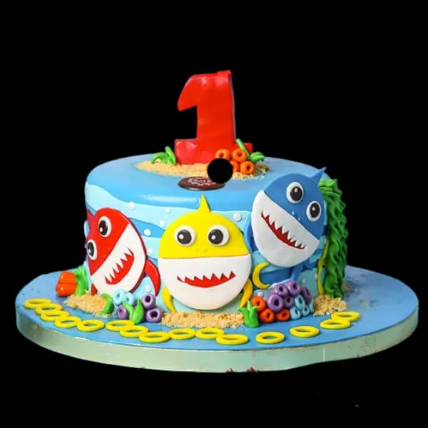 Baby Shark Birthday Cake